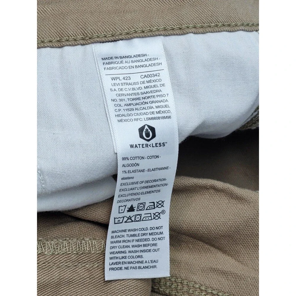 Levi Strauss Signature 40x30 Mens Cotton Carpenter Jeans American Khaki Straight